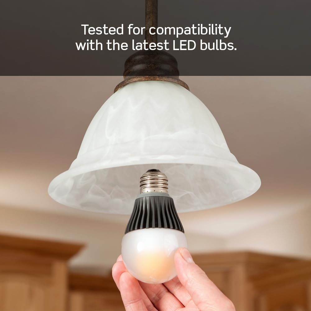 Leviton Table Top Plug in Lamp Dimmer for Dimmable LED, Halogen and Incandescent Bulbs, TBL03-10E, Black