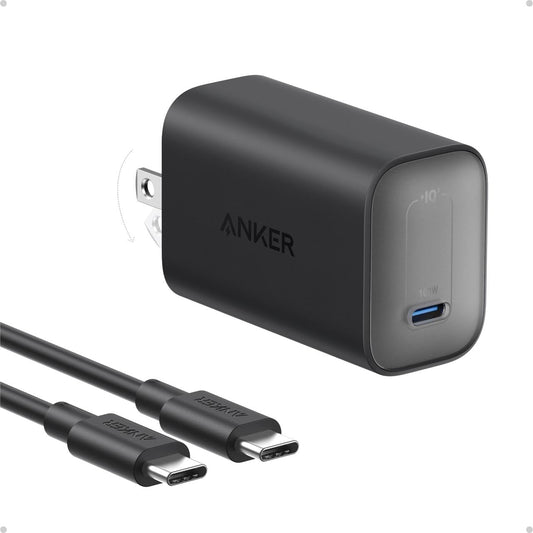 Anker Laptop Charger, 100W Foldable Type C Charger Fast Charging | For MacBook, iPhone 17 Series, and All USB C Devices, with 6FT USB-C Cable Included, Compatible with MagSafe