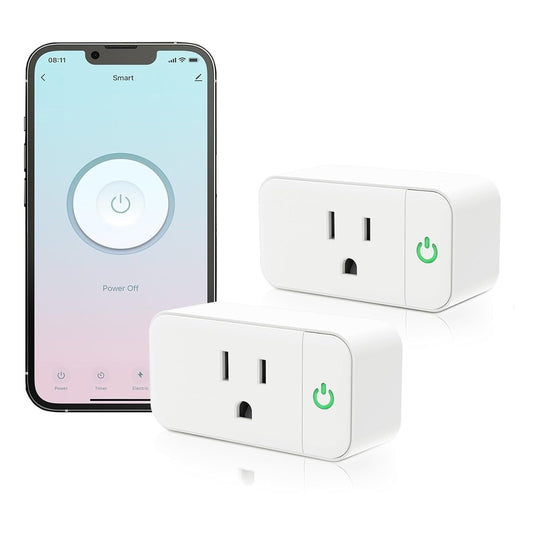 Mini Smart Plug, Alexa & Google Assistant, 15A 2.4G WiFi, ETL&FCC, 2 Pack
