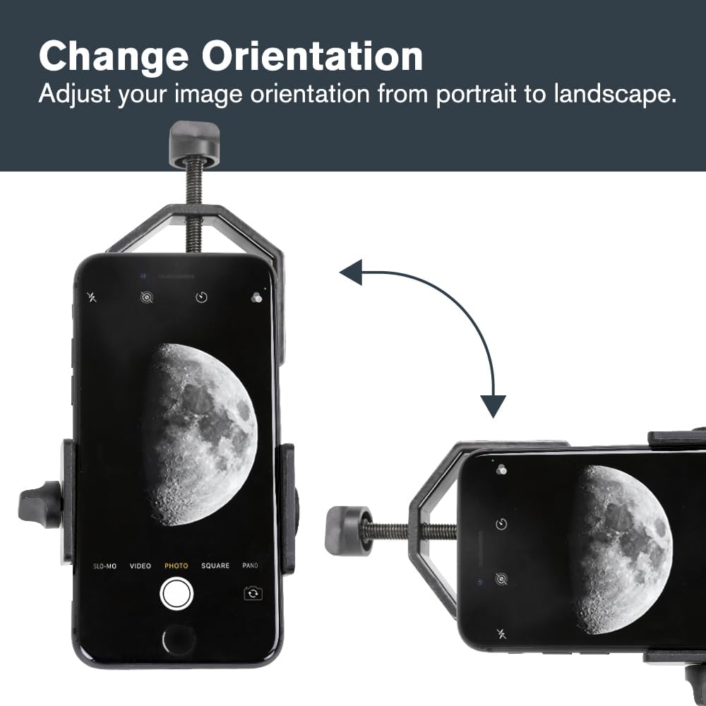 Celestron Basic Telescope Eyepiece Smartphone Adapter | Simple Phone Adapter for Telescopes, Binoculars & Spotting Scopes, Capture Images & Video, Easy to Use, Travel–friendly