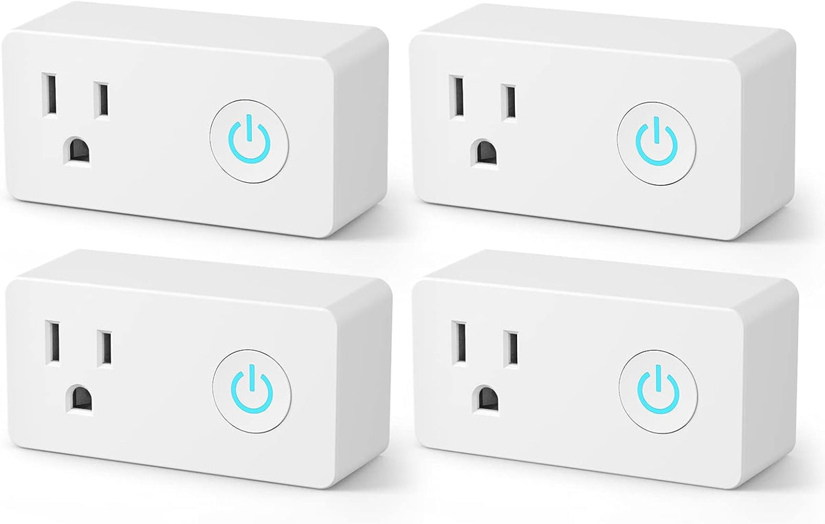 BN-LINK WiFi Heavy Duty Smart Plug Outlet, No Hub Required with Timer Function, White, Compatible with Alexa and Google Assistant, 2.4 Ghz Network Only (4 Pack)