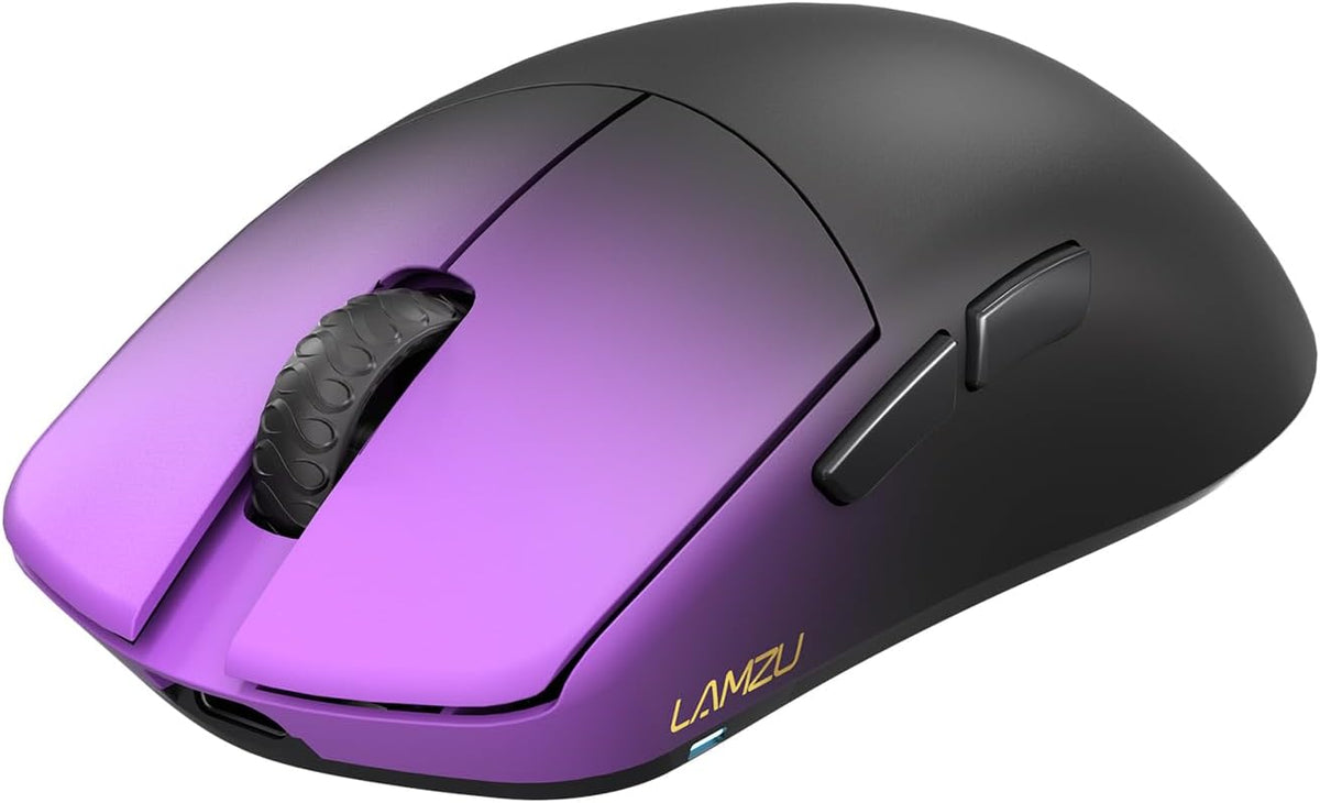 Lamzu Maya Champion Edition Wireless Gaming Mouse, Ultra-Lightweight 45g, Optical Switch, Golden TTC Dust-Proof Encoder, Pixart PAW 3950 IC, 8K Compatible, for Small Hand Users(Purple Shadow)