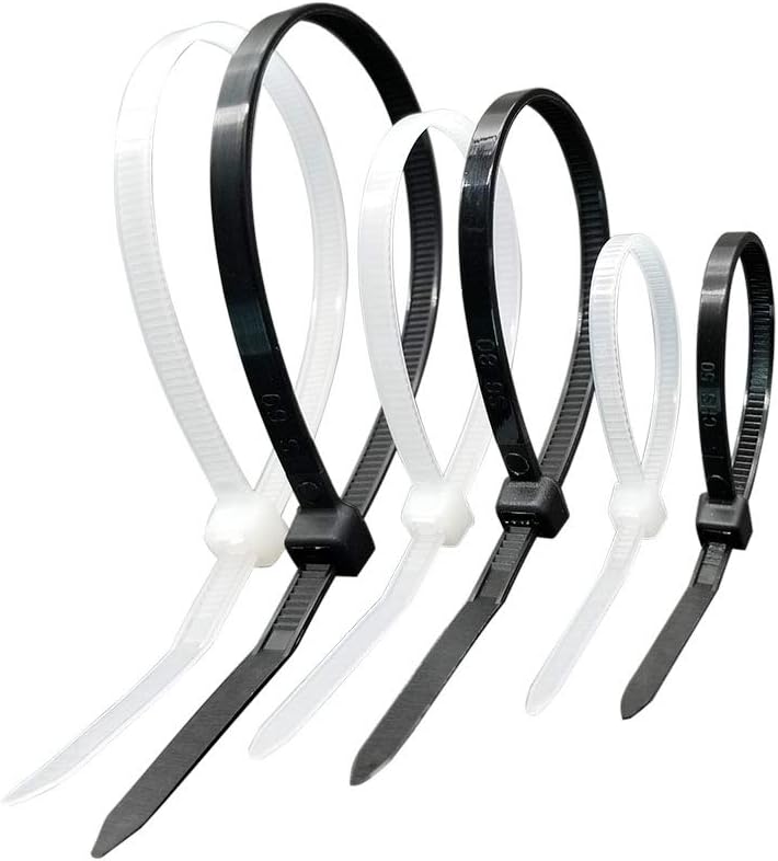 Superun Zip Tie Kit - 400 Pack Zip Ties Assorted Sizes 4 Inch, 6 Inch, 8 Inch Mix Pack in Black & White Wire Ties assortment… | Self-locking,Zip Tie Kit packed in case,Assorted Cable Ties 4 inch 6 inch 8 inch Mix Pack，Heavy duty,For indoor and outdoor