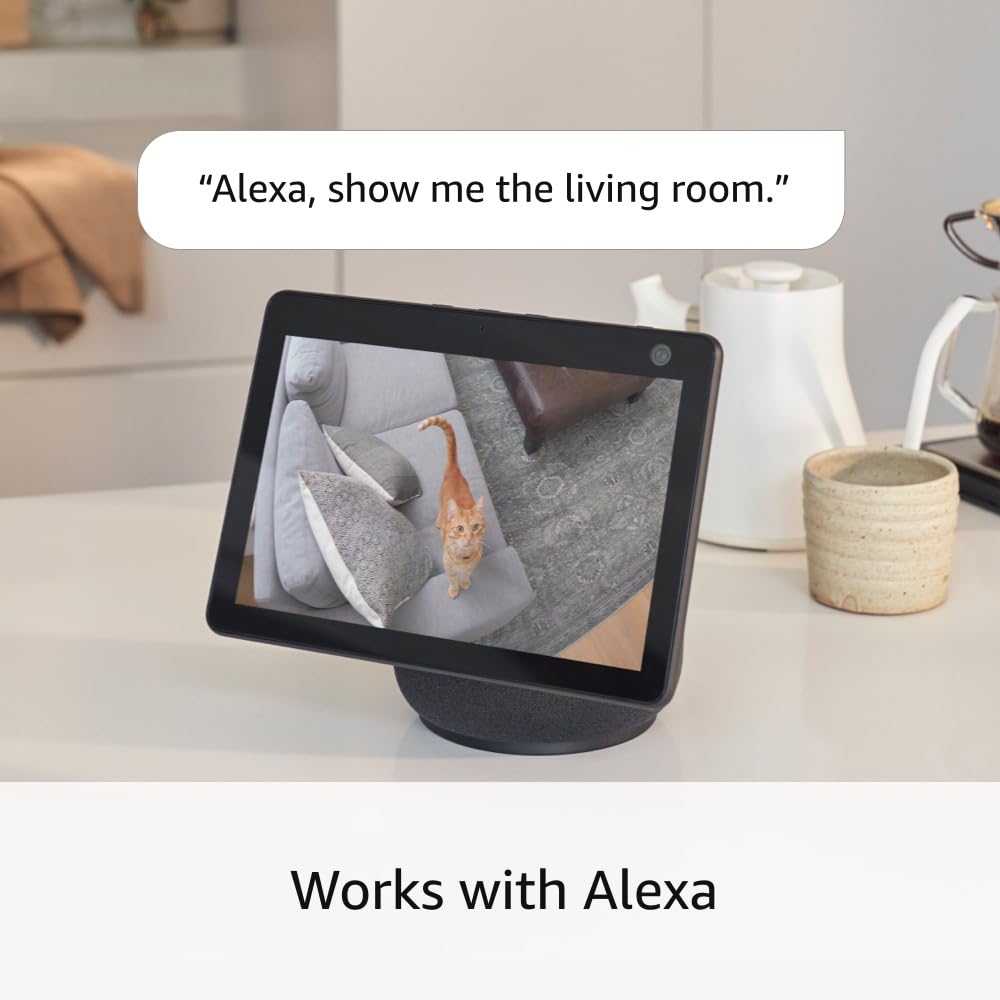 Ring Pan-Tilt Indoor Cam (newest model) — See all around your home or business with 360° pan coverage, HD video, plus Two-Way Talk (2024 release), Black