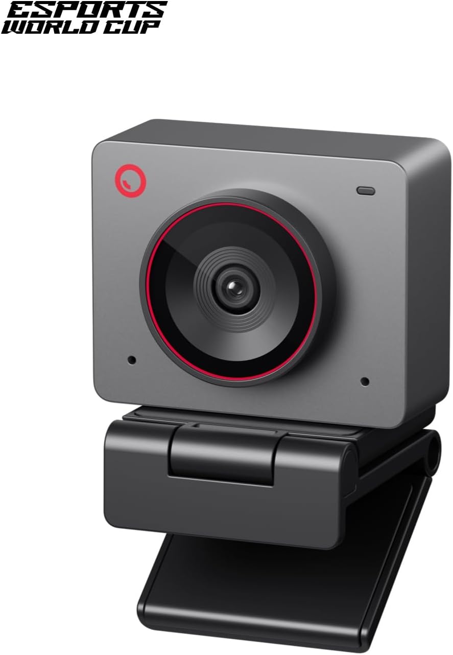 OBSBOT Meet 2-4K Webcam for PC with 1/2" Sensor, AI Framing & Autofocus | Beauty Mode, Lightweight, Gesture Control, HDR, Dual Microphone, 60 FPS, Web Cam for Streaming, Meeting, Gaming. (Space Grey)