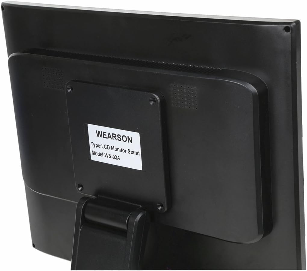 Wearson WS-03A VESA Monitor Stand Low Profile Lay Flat Short Foldable with VESA Hole 75x75mm&100x100mm