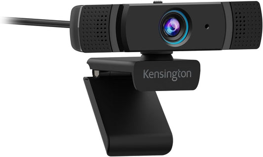 Kensington W1060 EQ 1080p Fixed Focus Webcam with Stereo Microphones, Auto Light Correction, USB Plug‑and‑Play for PC & Mac (K81171WW)