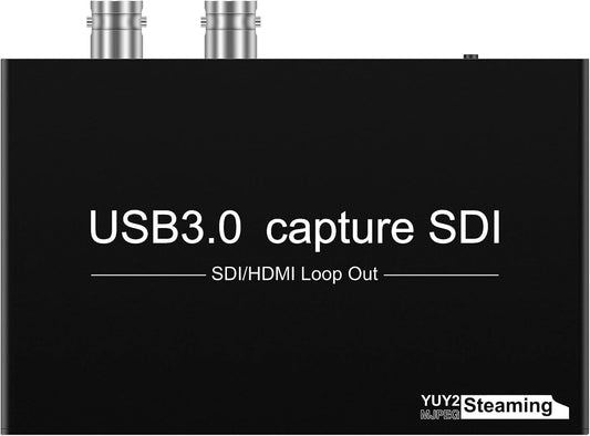 Wiistar SDI Video Capture Card 1080P60fps HDMI/SDI to USB3.0 with Loopout | Audio Video Capture Device USB Video Record for Camera Live Streaming