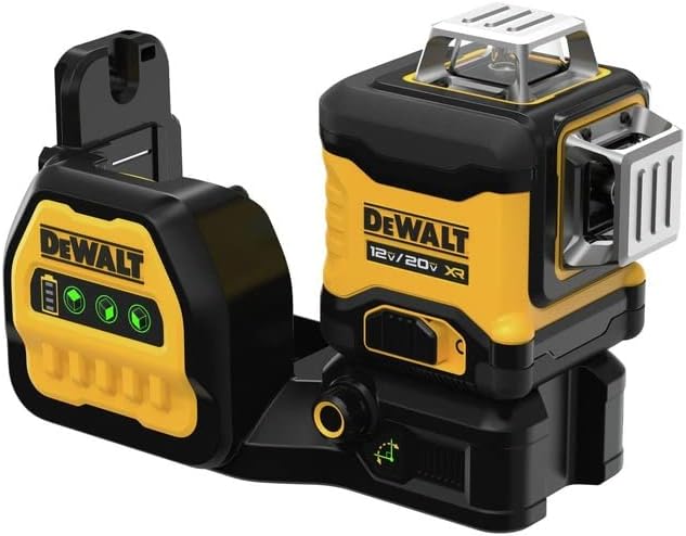 DEWALT 20V/12V MAX Laser Level Kit, 3 x 360, Green (DCLE34030G), Color Yellow