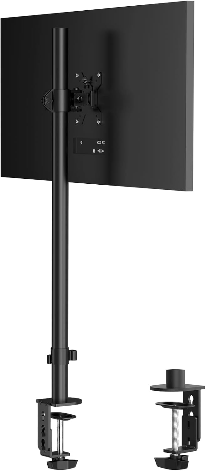 Pholiten Tall Vertically Stacked Dual Monitor Desk Mount Stand