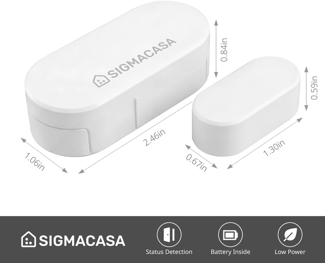 Matter Smart Door and Window Sensor, Thread Contact Sensor for Home Security & Automation, Works with Apple Home, Alexa, Google Home, and SmartThings, App Remote Monitoring