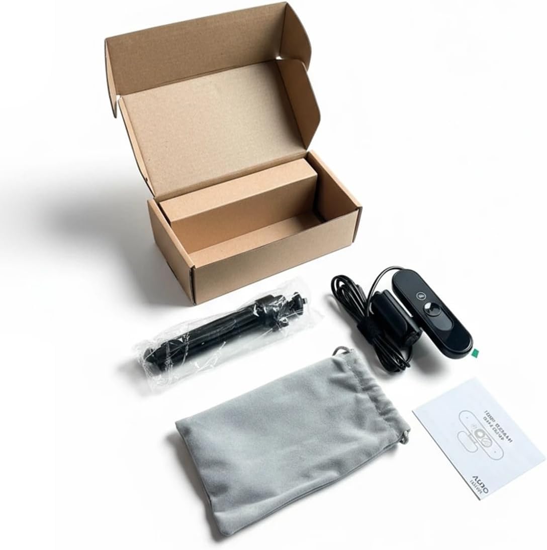 1080P Webcam with Mic, Privacy Cover, Mute Button for PC/Laptop | Dual privacy: mic mute button and lens cover; USB plug and play for Zoom, Teams, streaming and video calls
