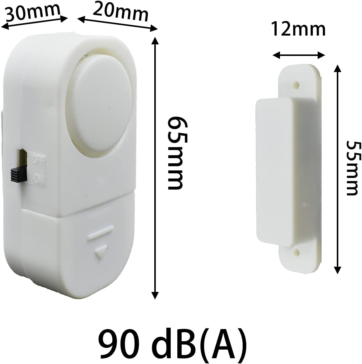 6 Pack Wireless Security Window/Door Alarm, Magnetic Sensor Door Window Burglar Alert Alarm Pool Alarms Super Loud for Home, Garage, Apartment, Dorm, RV and Office(Include Batteries)…