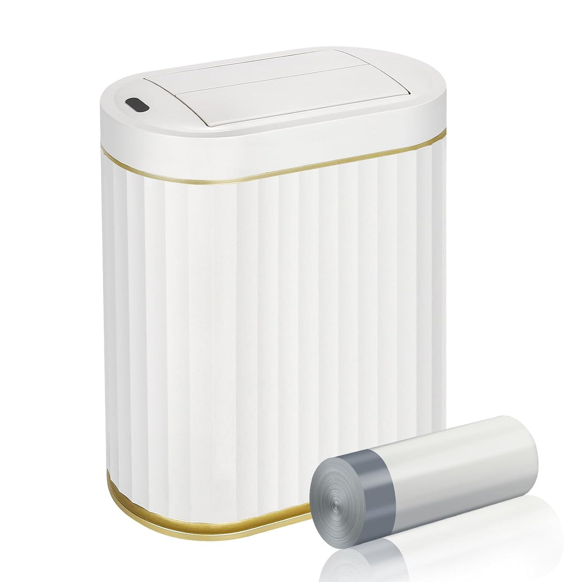 ELPHECO Motion Sensor Bathroom Trash Can with Lid 2 Gal Automatic Trash Can