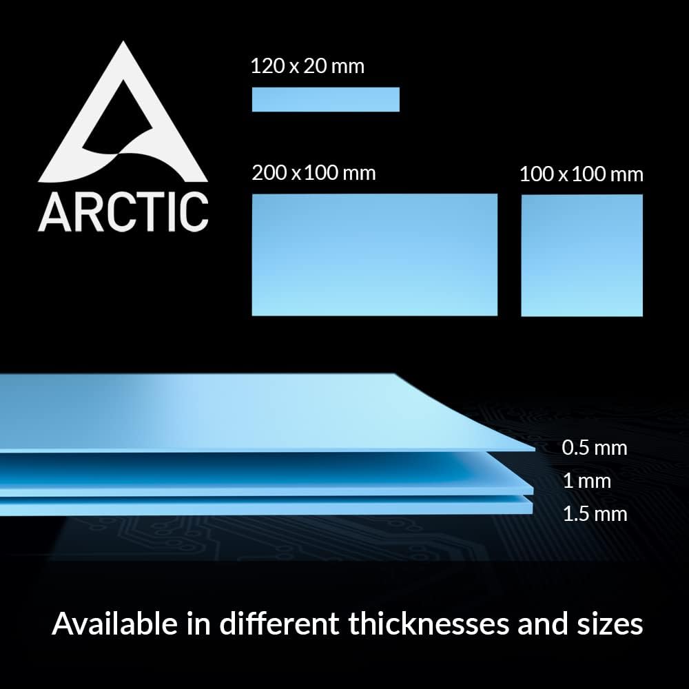 ARCTIC TP-3: Premium Performance Thermal Pad, 200 x 100 x 0.5 mm (2 Pack)