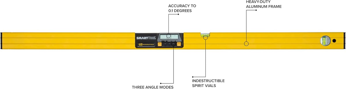 M-D Building SMARTTOOL® Digital Level, Yellow, 48in, With Carry Case
