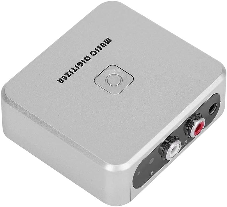 Audio Capture Recorder, Audio Capture Box 128Kbps Music Digitizer CD Recorder with 3.5mm & Line Input Supports Secure Digital Memory Card & USB Flash Drive
