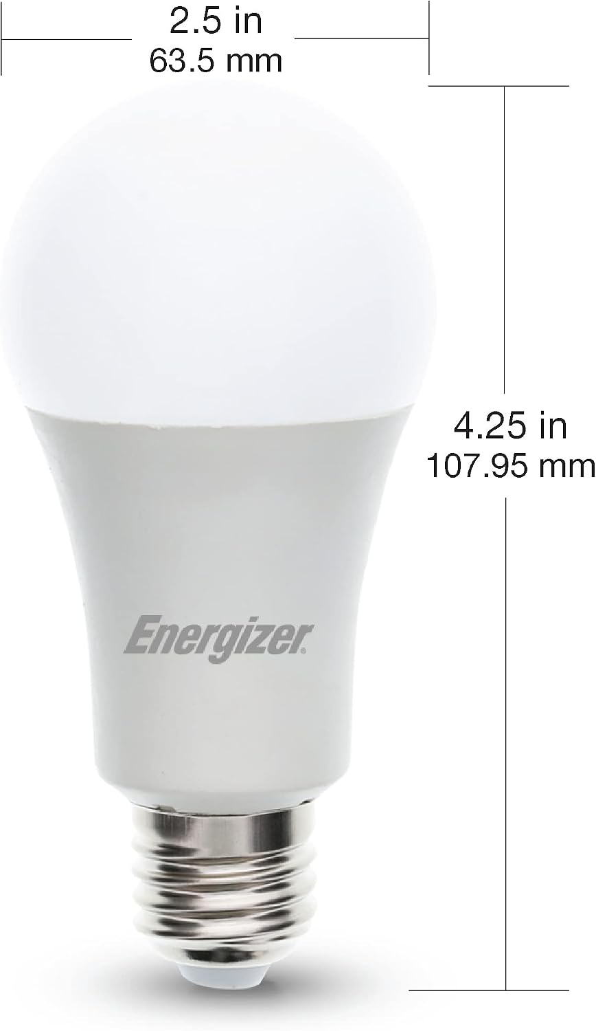XTREME Energizer Smart Wi-Fi LED Light Bulb, Warm White, 60W, 800 Lumens, Compatible with Alexa, Google Assistant and Siri, Control from Anywhere with App, Custom Schedules, 2-Pack