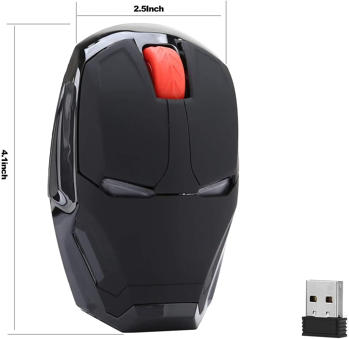 Mikayoo Ergonomic Wireless Mouse, Cool Mice 2.4G Portable Mobile Computer Mouse with USB Nano Receiver for Notebook, PC, Laptop, Computer, MacBook, Responds up to 50 ft