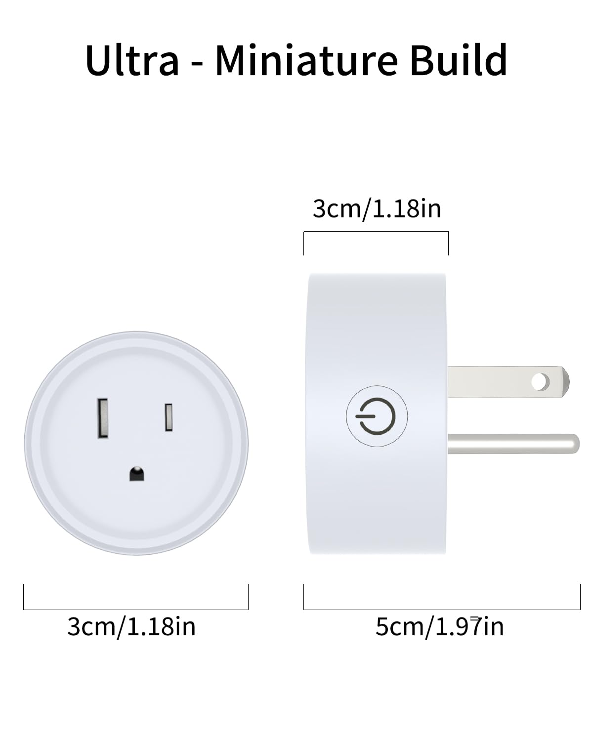 Smart Mini Plug WiFi Outlet Compatible with Alexa and Google Home APP Remote Control Socket with Timer and Group Control No Hub Required ROHS and FCC Apple MFi Certified 2 Pack