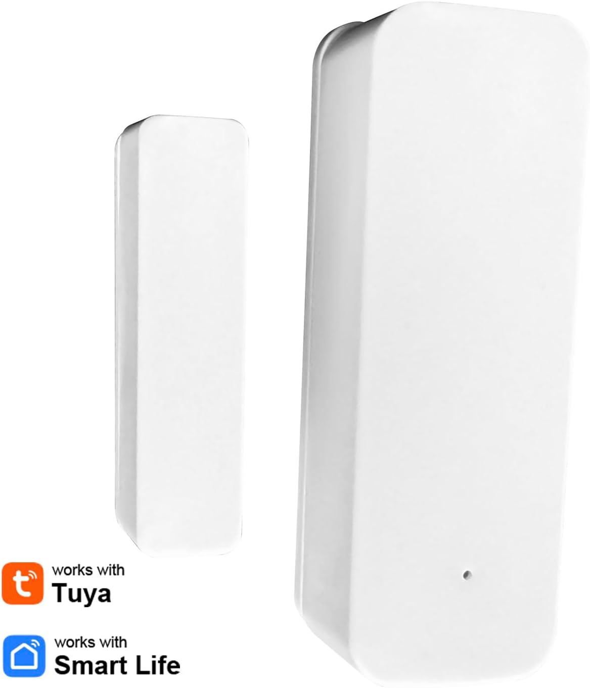 UHPPOTE Smart Door Window Contact Sensor 2.4GHz WiFi Wireless Detector | Tuya App Notification, No Hub Required, Compatible with Alexa Google Assistant