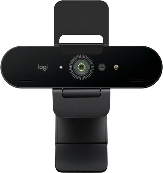 Logitech Brio Ultra 4K HD Webcam for Streaming and Meetings - Black | Ultra HD with glass lens, auto light correction, wide view, works with Windows Hello, certified for Teams, Zoom, Google Meet