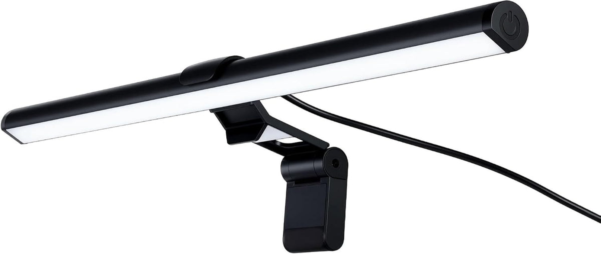 Lpraer Monitor Light Bar, 16'' Computer Monitor Lamp for Home Office Gaming,Touch Control USB Reading Desk Lamp with Stepless Dimming for Flat & Curved Monitor