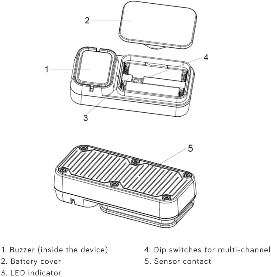 Ecowitt WH55 Wireless Water Leak Detection Sensor with Loud Audio Alarm