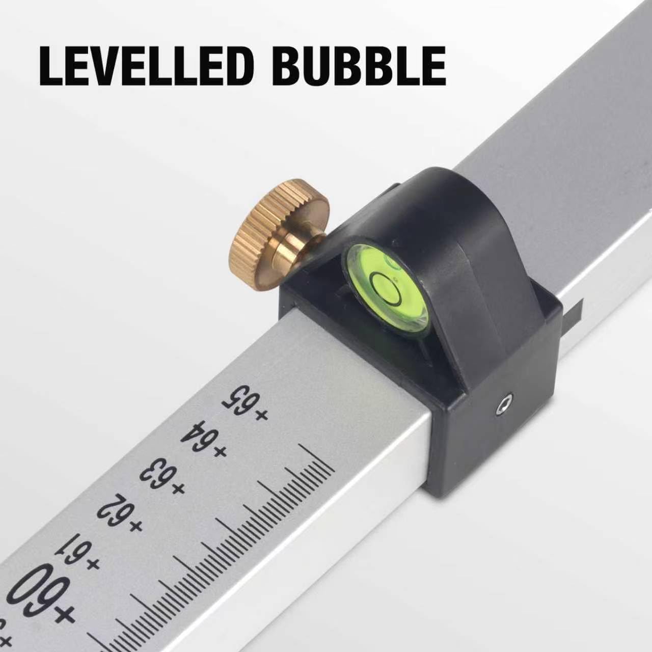 Laser Grade Rod, Laser level Suit for Rotary Laser Level Grade Rod With Quick Lock Aluminum rod to Measure, Inch Scale at Front & Metric Scale at Back Rod with Carrying Case
