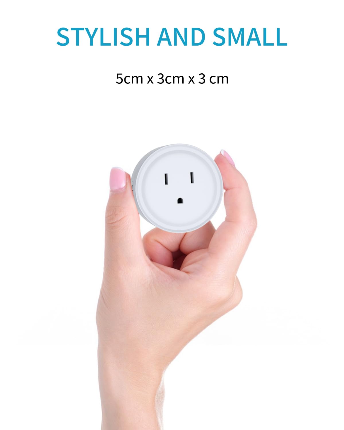 Smart Mini Plug WiFi Outlet Compatible with Alexa and Google Home APP Remote Control Socket with Timer and Group Control No Hub Required ROHS and FCC Apple MFi Certified 2 Pack