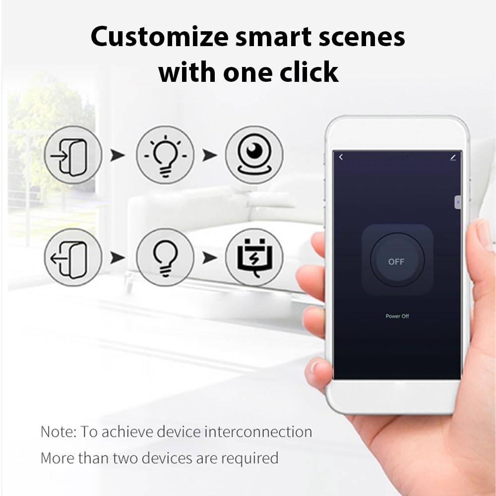 Smart Plugs 4 Packs, WiFi Smart Outlet Compatible with TY App & Voice Control, Remote Control & Timer Schedule Function, 10A Mini Smart Plug for Home Appliances, 2.4GHz WiFi Only