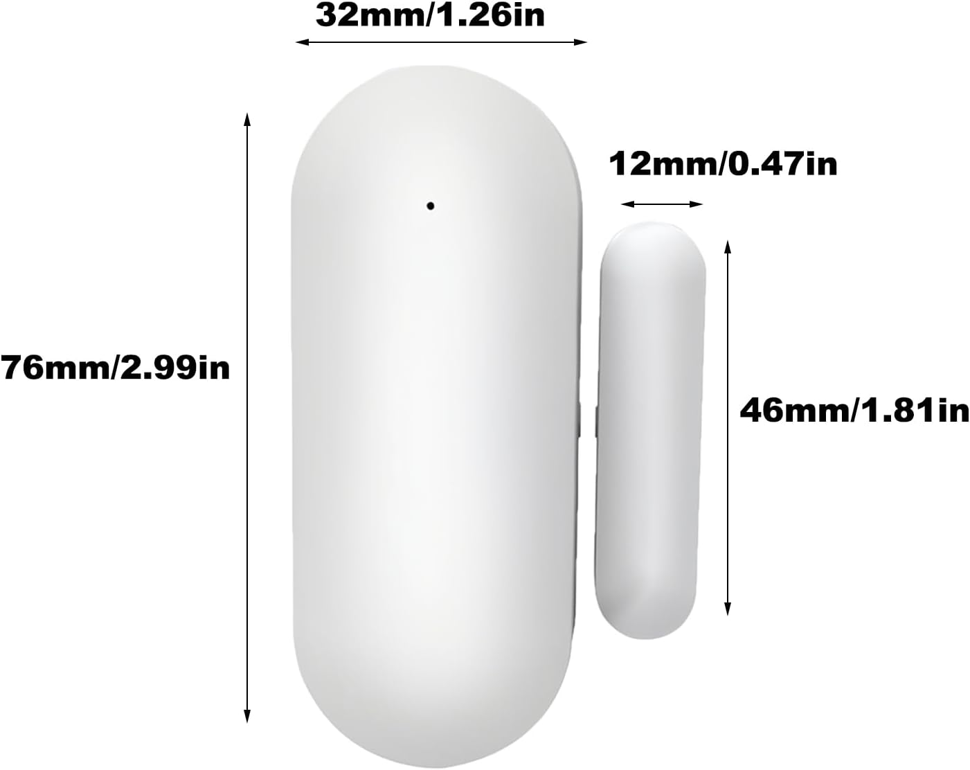 Mengshen 2 Pack WiFi Door Window Sensors Smart Contact Sensor App Alert | Open Detector with Notification Alerts, Compatible with Alexa Google Assistant