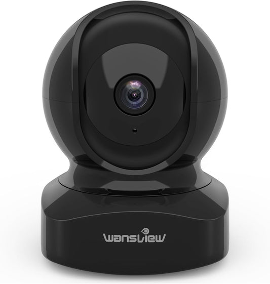 wansview Cameras for Home Security, 2K IP Camera, WiFi Home Indoor Camera for Baby/Pet/Nanny, Motion Detection, 2 Way Audio Night Vision, Compatible with Alexa, with TF Card Slot and Cloud