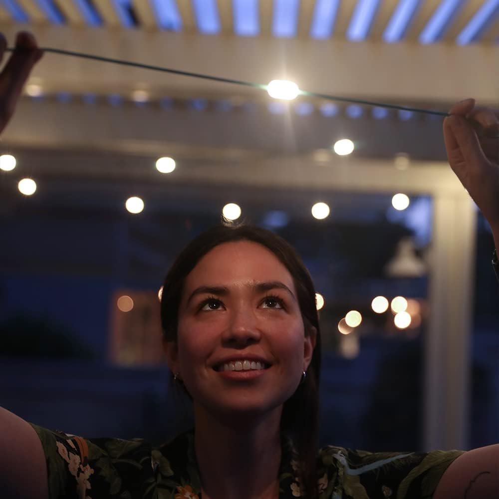 MPOWERD Luci Solar String Lights: Rechargeable via Solar and USB, Power Bank for Mobile Charging, 18’ or 44’, Waterproof, Lasts Up to 40 hrs, Up to 140 Lumens LEDs, Camping, Indoor/Outdoor Decorating