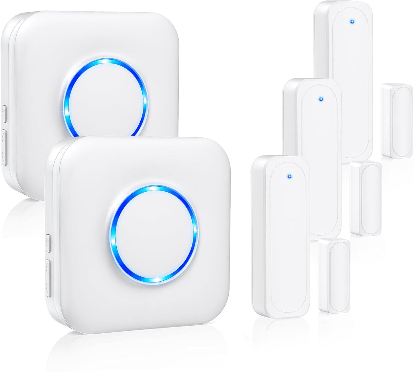 Door Chime When Door Opens, Wireless Door Chime for Home & Business | 600FT Range Door Open Sensor with 58 Chimes, 5 Volume Levels. 3 Sensors + 2 Receivers for Multi-door, Kids & Dementia Safety