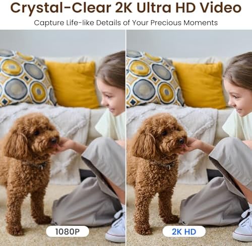 GALAYOU Indoor Cameras for Home Security/Baby Monitoring in 2K, G2 4Pack | Wi-Fi/Nanny Cam/Baby Monitor, with Phone APP, PTZ, Night Vision, Siren, Wired Plug, Two-Way Talk, 24/7 TF Card, Cloud Storage