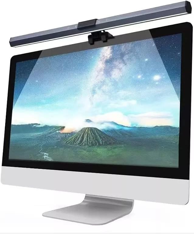 USB LED Lamp for Computer Monitor - Adjustable Brightness & Color Temperature, USB Powered, Matte Graffiti Finish, 40 cm, 5W, Eye-Care, Easy Installation, Perfect for Reading, Laptop, and Study