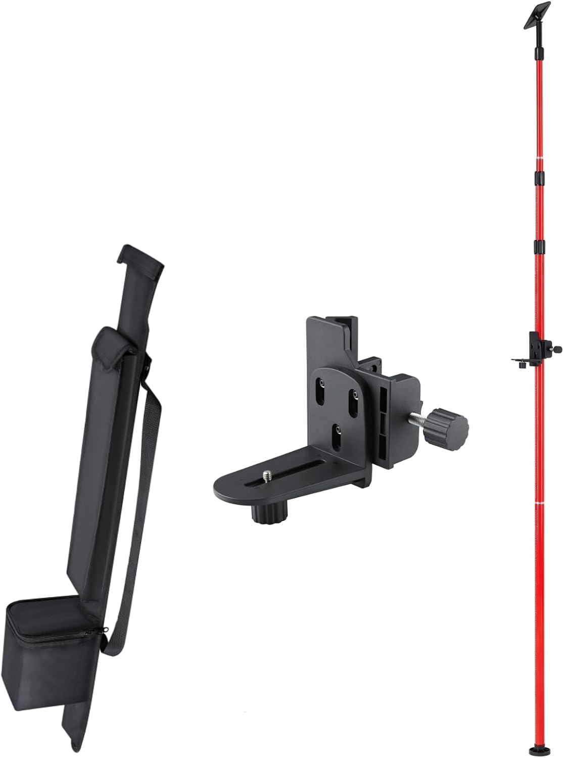 Firecore 13 Ft./4m Telescoping Laser Pole with 1/4-Inch by 20-Inch Laser Mount, Adjustable Laser Level Mounting Pole for Rotary and Line Lasers-FLP400A