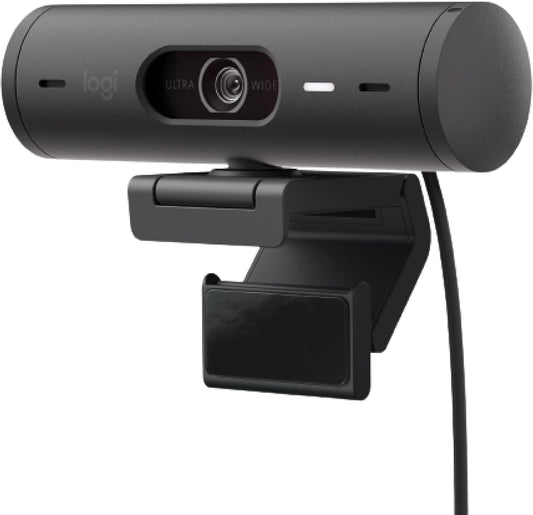 Logitech Brio 501 Full HD Webcam Auto Light Correction Show Mode - Black | Show Mode, Noise Reduction Mics, Privacy Cover, works with Teams, Meet, Zoom, Nintendo Switch 2 GameChat