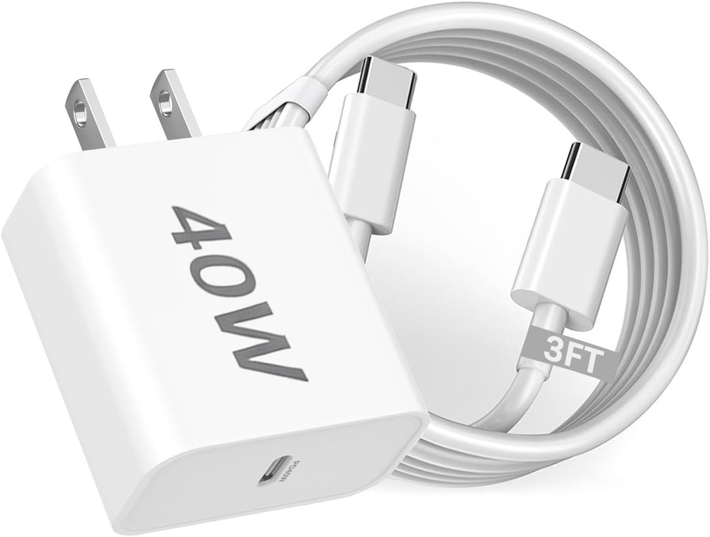 [Apple MFi Certified]iPhone 17 16 Pro Max Charger Fast Charging, 40W USB C to C Fast Charger Block 10Ft Extra Long Type C Charging Cable Cord for iPhone 17e/17 Pro/Air/16/16e/16 ProMax/Plus/15Pro,iPad