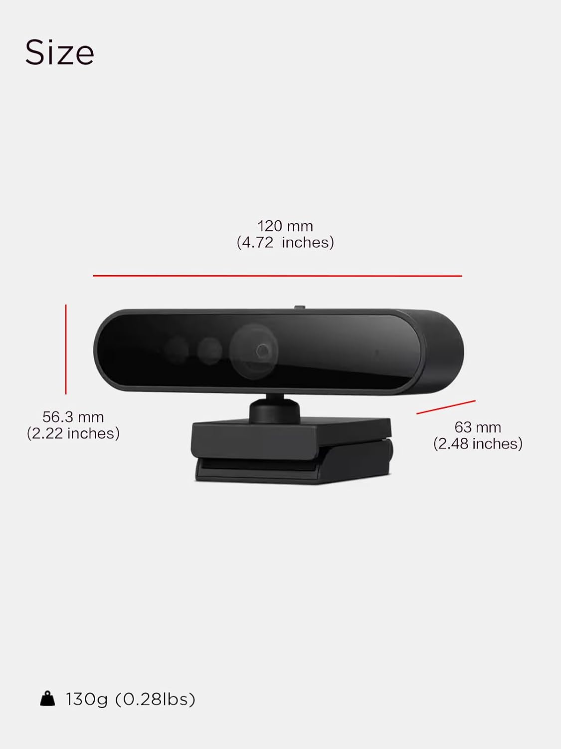Lenovo Performance FHD 1080p Webcam USB-C,Log-on with Windows Hello, Dual Microphones, 95 Degree Lens and 4X Digital Zoom, Sliding Privacy Shutter, Black