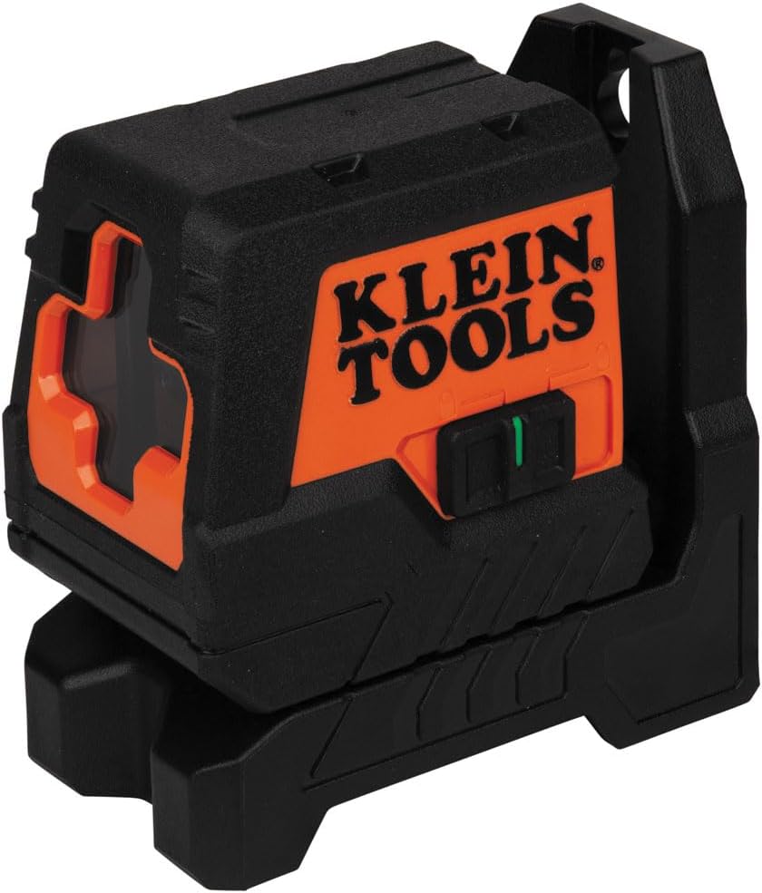 Klein Tools 93MCLG Self-Leveling Laser Level, Mini Cross-Line Level, Class 2, ≤ 1mW, Leveling Alignment Tool, Bright Green Horizontal and Vertical Lines