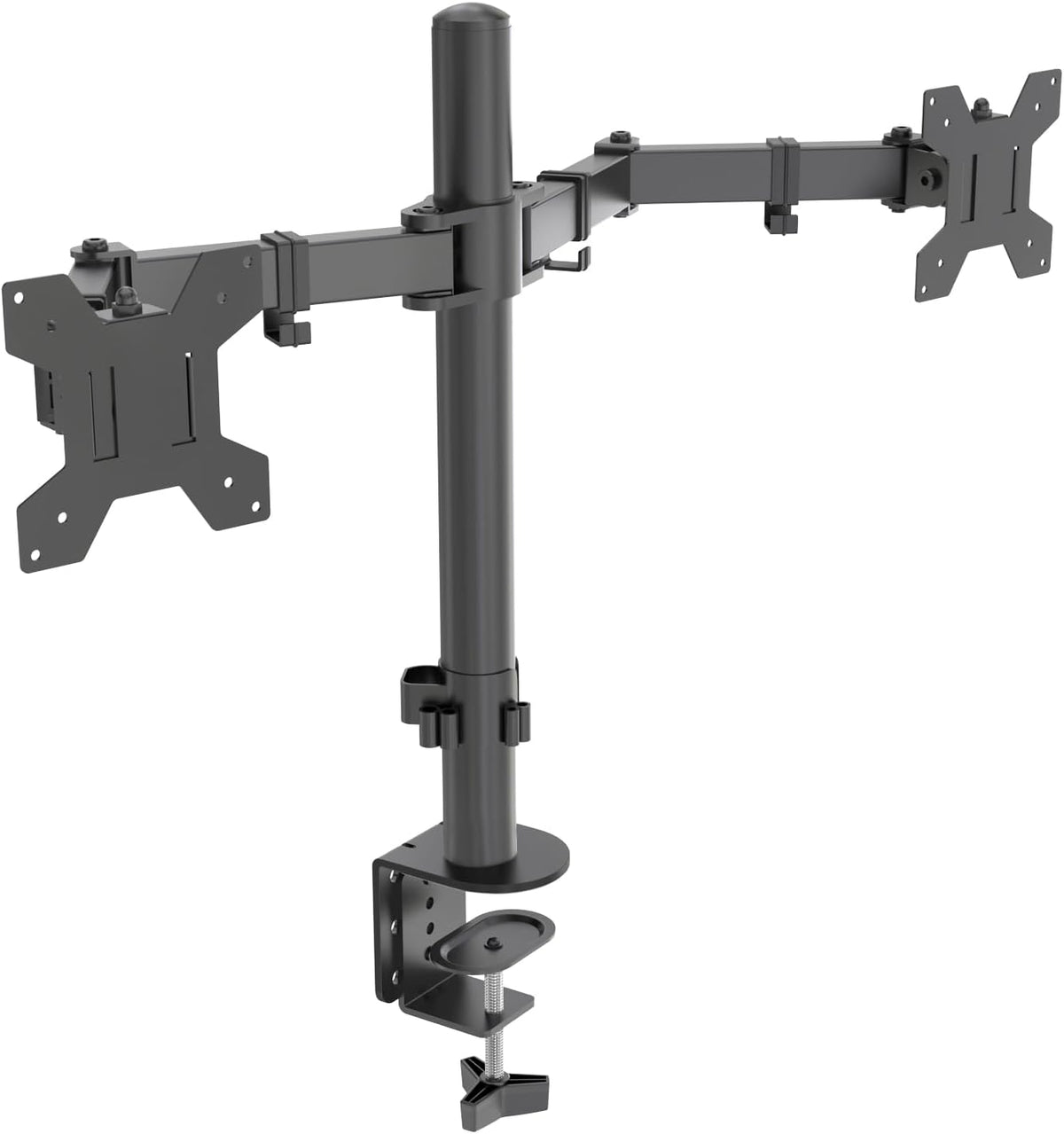 Dual Monitor Mount for 17-27 Inch Monitors up to 17.6 lbs, Desk Clamp