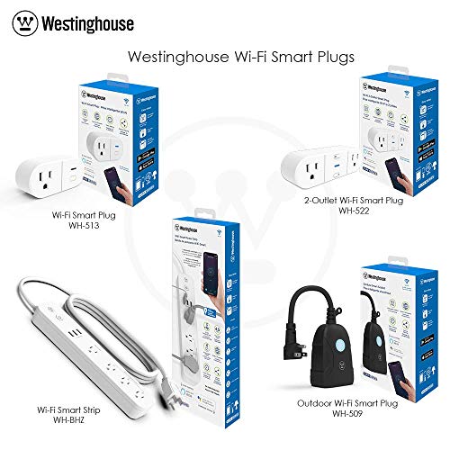 Westinghouse 94007 Sure Series Wi-Fi Single Plug Smart Outlets, White