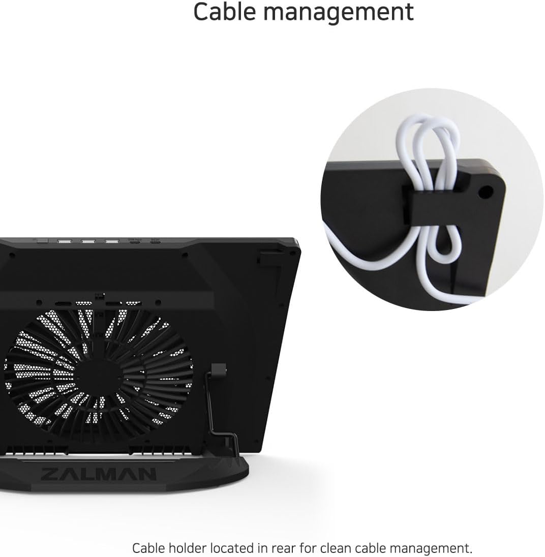 Zalman NS3000 Laptop Cooling Pad Cooler Stand with Powerful 200mm Quiet Fan