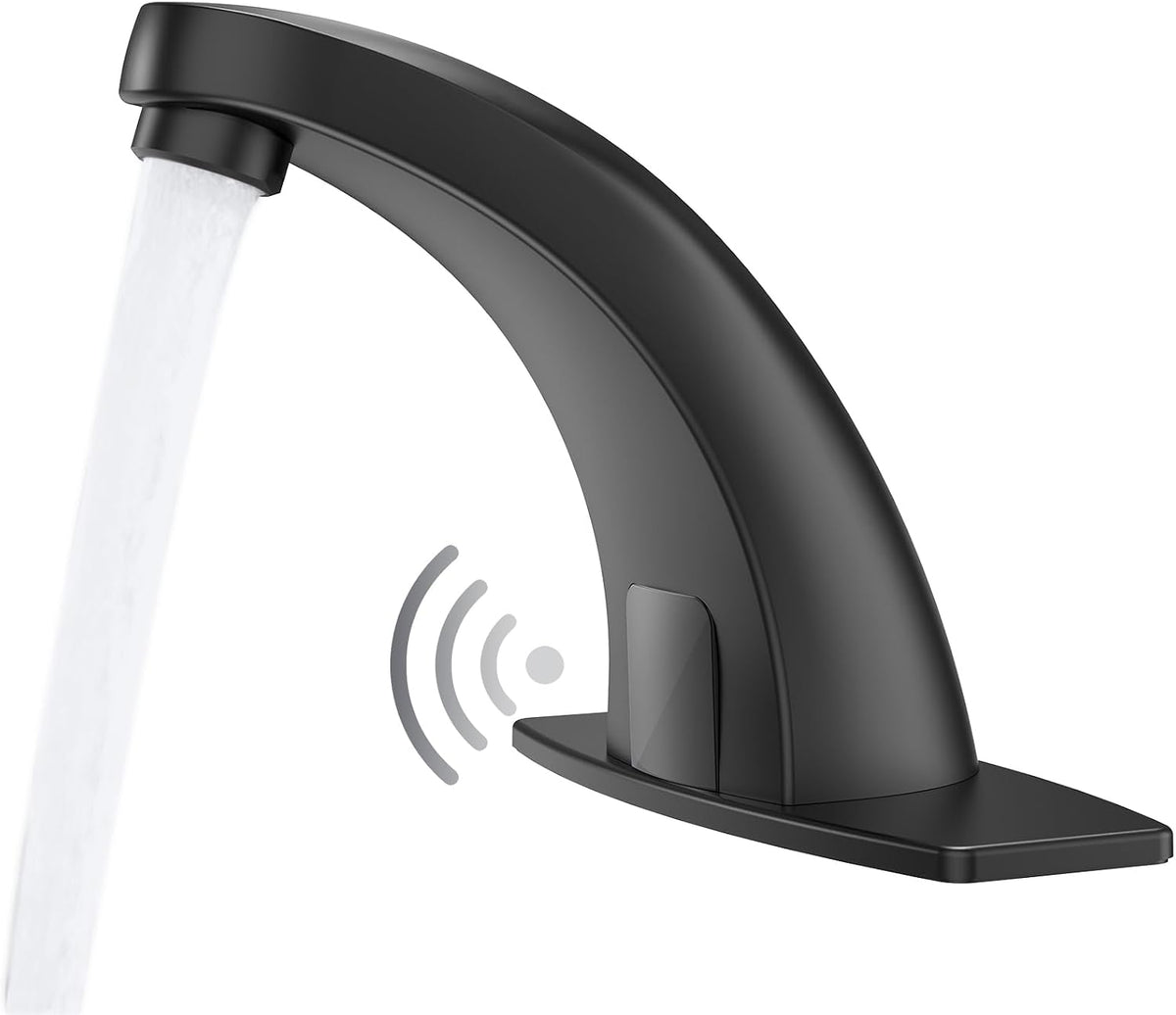 Touchless Bathroom Faucet, Sensor Faucets, Matte Black