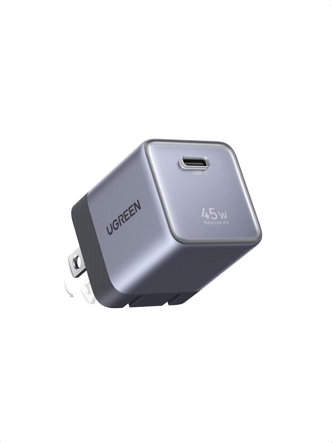 UGREEN Nexode Air 45W USB C Charger Block, Ultra Mini GaN Fast Charging | Foldable Plug, Compact Size (1.21 × 1.21 × 1.42 inches), Premium Texture, for iPhone 17, Galaxy S26/S25, Macbook Air/Neo/Pro