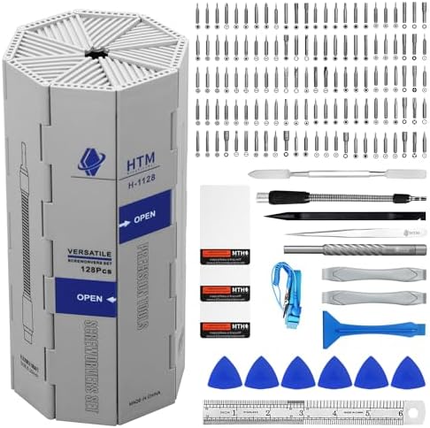 HengTianMei 142 in 1 Precision Screwdriver Set Professional Magnetic Repair Tool Kit for Computer, Laptop, Xbox, Macbook, Game Console (H1128)