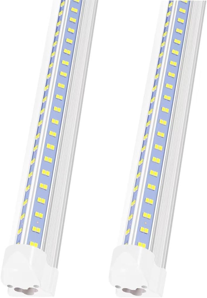 Led Shop Lights,Led Shop Lights 4FT 50W 6500K 7000LM Clear White,Shop Light 4FT 110V Linkable Integrated V-Shape for Shop Garage,Warehouse,Workbench and Workshop Commercial Bay Lighting(2-Pack)
