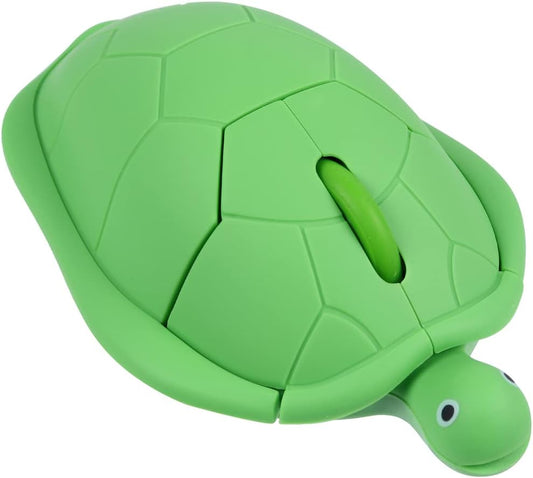 Wireless Mouse Cute Animal Green Turtle Shape Silent Click Ergonomic Portable Quiet Travel Lightweight USB Optical Cordless Mouse for PC Laptop Computer Mac MacBook Desktop Kids Girls Women Men Gift